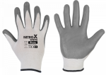 Darbo pir&scaron;tinės gumuotos Nitrox RWNWH9, suaugusiems, balta/juoda/pilka, 9, 6 vnt.