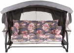 Lauko sūpynės Patio Ravenna Black Edition, juoda sp./rožinė sp./pilka sp., 209 cm x 132 cm x 171 cm