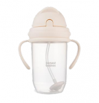 Gertuvė su silikoniniu &scaron;iaudeliu Canpol Babies Non-Spill 56/623, 270 ml, 6+ mėn., plastikas, kreminė sp.