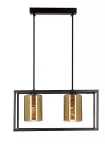 &Scaron;viestuvas lubų Candellux Lighting Luri 32-47878, E27, 2 x 40 W, aukso sp. / juoda sp.