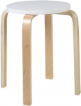 Taburetė Home4you Sixty-1, ruda sp./balta sp., 41 cm x 41 cm x 45 cm