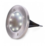 Įsmeigiamas &scaron;viestuvas su saulės baterija AmeliaHome Sol Solux, 0.01W, IP44, sidabro sp.