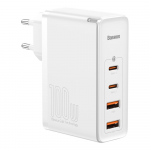Telefono įkroviklis Baseus CCGAN2P-L02, 2 x USB/2 x USB-C, balta sp., 100 W