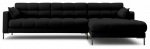 Kampinė sofa Micadoni Home Mamaia 5 Seats, juoda sp., de&scaron;ininė, 293 x 185 cm x 75 cm