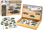 Magnetinė dėlionė Lean Toys Military, įvairių spalvų, 40 vnt.