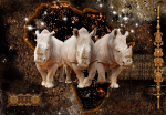 Fototapetas Artgeist Golden Rhino, 70 cm x 100 cm