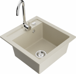 Plautuvė su virtuviniu mai&scaron;ytuvu Mexen Vito, granitas, 49 cm x 52 cm x 21 cm, smėlio sp.