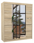 Spinta ADRK Traves 180, rusva sp., 58 cm x 180 cm x 215 cm, su veidrodžiu
