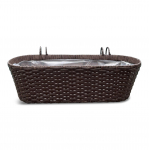 Balkoninis vazonas Domoletti 53000011110, plastikinis, &Oslash; 50 cm, ruda sp.