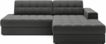 Kampinė sofa - lova Blezalt Sola, tamsiai pilka sp., de&scaron;ininė, 240 x 150 cm x 82 cm