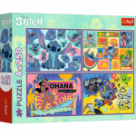 Dėlionė 4in1 Trefl Disney Stitch, 18 cm x 27.5 cm, 1000 vnt., įvairių spalvų