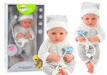 Lėlė - kūdikis su priedais Lean Toys Pure Baby, 35 cm, pilka