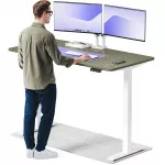 Kompiuterio stalas reguliuojamo auk&scaron;čio Desktronic HomeOne 1 845, 160 cm x 80 cm, 119 cm, balta sp./žalia sp.