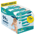 Drėgnos servetėlės kūdikiams Pampers Aqua, 900 vnt.