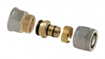 I&scaron;ardomasis srieginis antgalis TDM Brass 1435, 18mm x 1/2', žalvaris/nikelis