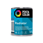 Radiatorių dažai, universalūs Pentacolor Radiator, balta sp., 1 l
