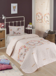 Lovatiesė Mijolnir Single Quilted Unicornlar, rožinė sp./smėlio sp., 160 cm x 220 cm