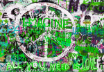 Fototapetas Artgeist Green Graffiti, 70 cm x 100 cm