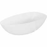 Vonia, laisvai pastatoma Mexen Imola, 160 cm x 81 cm x 52 cm, ovalas, balta sp.