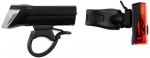 Dviračių žibintų rinkinys, įkraunamas Cube RFR Tour USB CMPT, plastikas, juoda sp./raudona sp., 2 vnt.