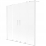 Vonios sienelė Mexen Velar Duo, 140 cm x 150 cm, white sp./matinis