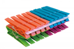 Skalbinių segtukas York 96060, 12 cm x 7 cm, plastikas, 20 vnt., įvairių spalvų