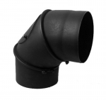 Dūmtraukio alkūnė Wadex, juoda sp., 120 mm, 45 - 90 &deg;