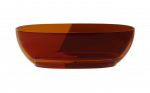 Vonia, laisvai pastatoma Besco Mexa Earth Rust, 170 cm x 78 cm x 55 cm, ovalas, oranžinė/chromo
