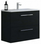 Vonios spintelė su praustuvu Dansani, juoda sp., 36.5 cm x 81 cm x 66.8 cm
