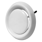 Difuzorius Europlast VDA125, balta sp., 104 mm