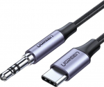 Laidas Ugreen UGR440GRY, 3.5 mm Audio/USB-C, 100 cm, juoda sp.