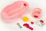 Lėlių priežiūros rinkinys Klein Princess Coralie Bathtub Set, rožinė sp.