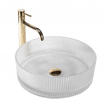 Vonios praustuvas Rea, stiklas, 39.5 cm x 39.5 cm x 9.5 cm, skaidri sp.