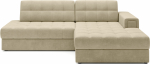 Kampinė sofa - lova Blezalt Monolith, smėlio sp., de&scaron;ininė, 240 x 150 cm x 82 cm