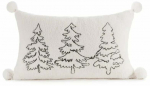 Kalėdinis dekoratyvinės pagalvėlės užvalkalas PSWA-343, balta sp./žalia sp., 50 cm x 30 cm