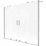 Vonios sienelė Mexen Velar Duo, 170 cm x 150 cm, sidabro sp./matinis