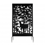 Dekoratyvinė tvorelė 4IQ Moose, 100.4 cm x 25 cm x 186 cm, juoda sp.