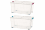 Daiktadėžė su ratukais, daiktų saugojimo Nord Clean, 120 l, (spalva/dizainas parenkami atsitiktine tvarka), 72.5 x 48 x 36 cm