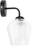 &Scaron;viestuvas sieninis Candellux Lighting Krista 21-58195, E27, 1 x 40 W, skaidri sp. / juoda sp.