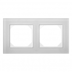 Dvivietis rėmelis Liregus Epsilon, baltas matinis stiklas