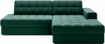 Kampinė sofa - lova Blezalt Lukso, žalia sp., de&scaron;ininė, 240 x 150 cm x 82 cm