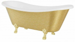 Vonia, laisvai pastatoma Besco Amelia Glam, 190 cm x 77 cm x 69 cm, ovalas, aukso sp.