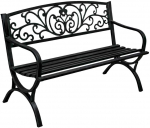 Lauko suoliukas Lean, juoda sp., 60 cm x 127 cm x 85 cm