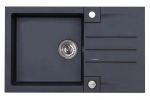 Virtuvinė plautuvė Alveus Rock 130 91, granitas, 78 cm x 48 cm x 18 cm, juoda sp.