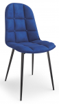 Valgomojo kėdė Metal Chairs K417, mėlyna sp./juoda sp., 56 cm x 44 cm x 87 cm
