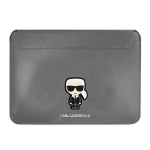 Ne&scaron;iojamų kompiuterių dėklas Karl Lagerfeld, sidabro sp., 16"