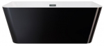 Vonia, laisvai pastatoma Besco Varya Black&White, 170 cm x 80 cm x 58 cm, stačiakampis, balta sp./juoda sp.