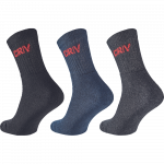 Kojinės vyrams CRV Segin 3 Pack, mėlyna/juoda/pilka, 43-44 dydis