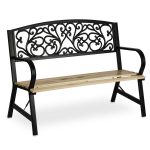 Lauko suoliukas Ivy, ruda sp./juoda sp., 122 cm x 55.5 cm x 88.5 cm