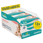 Drėgnos servetėlės kūdikiams Pampers Sensitive, 624 vnt.